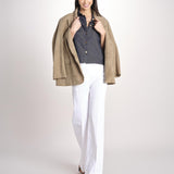 pantalone diritto in cotone MELODY L 684 54 14 BIANCO quelledue 