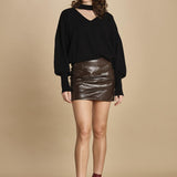 maglia scollata con scollo a v 32012-351 NERO 29 federica tosi 