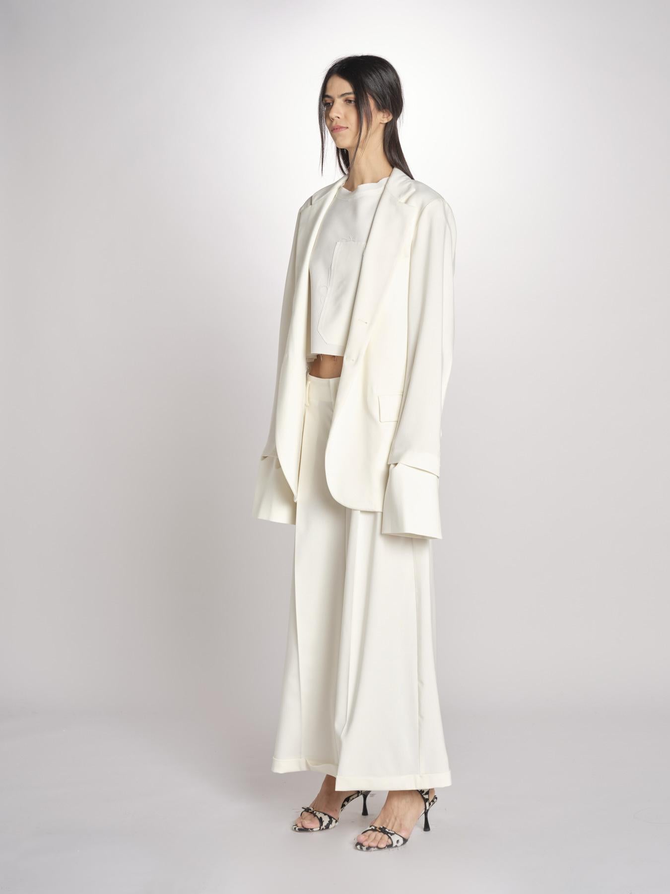 blazer in creepe BIRKIN MJD514_76C555 ECRU jejia 