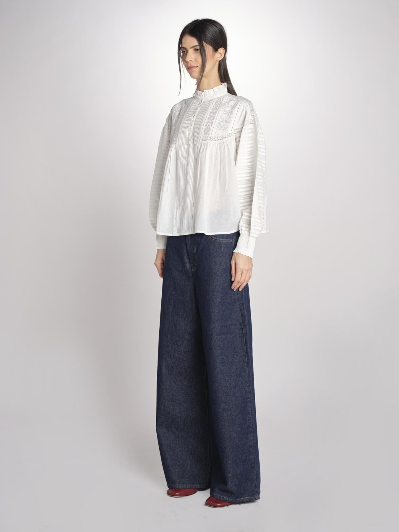 Camicia con ricami DAHALIA 2HVA27-V09771 BLANC vanessa bruno 