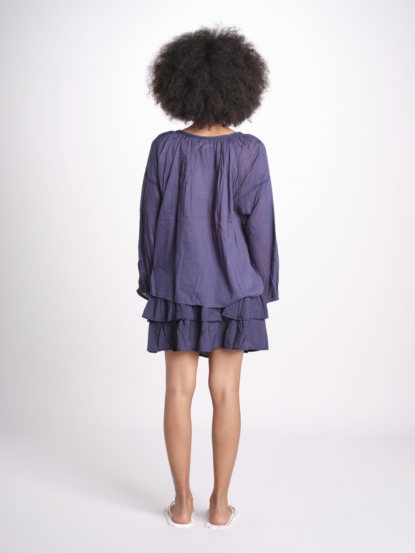 camicia voille nervature ALEXANBLATU ENCRE laraethnics 