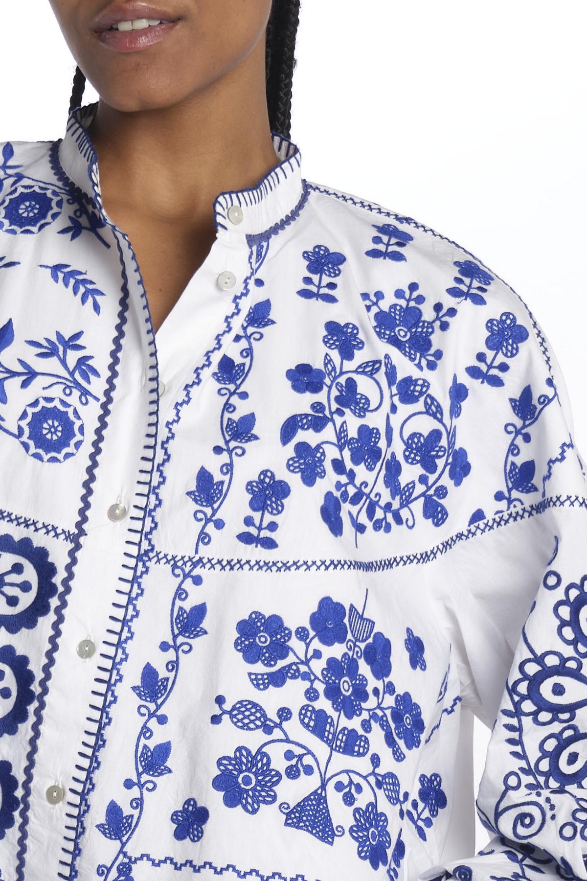 Giacca/camicia MAMIE ricamata MAMIE1BBL BLUE antik batik 