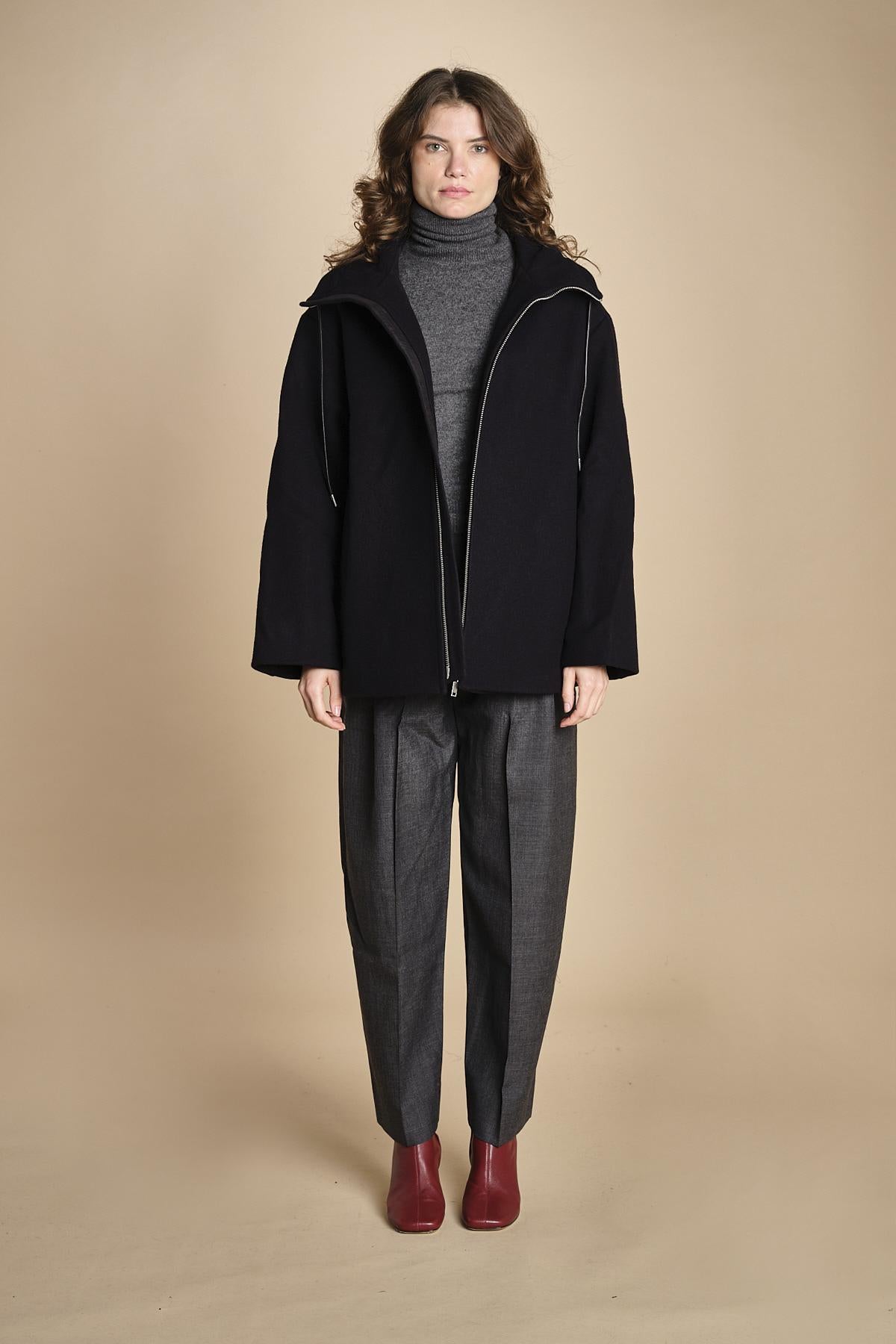 pantalone in tela con 2 pinces ACUNA SNW SLATE MELANGE studio nicholson 