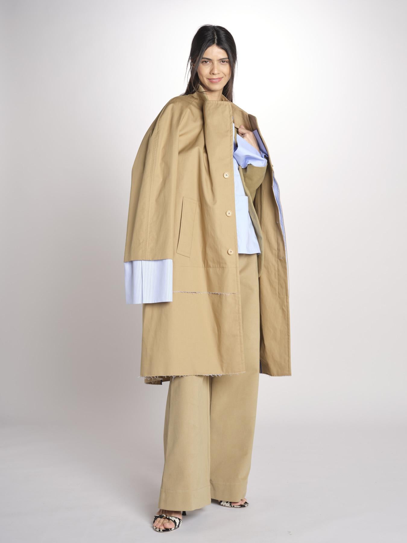 Giacca in canvas con tasche toppa CAMILLE MJD522_ATEX46 NUT jejia 