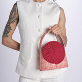 Borsa cerchio GUNTER 26RGUN01 NATURAL RED destree 