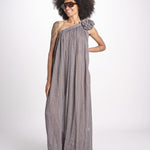 abito monospalla in lurex gessato KALISTA GREY christianzen 