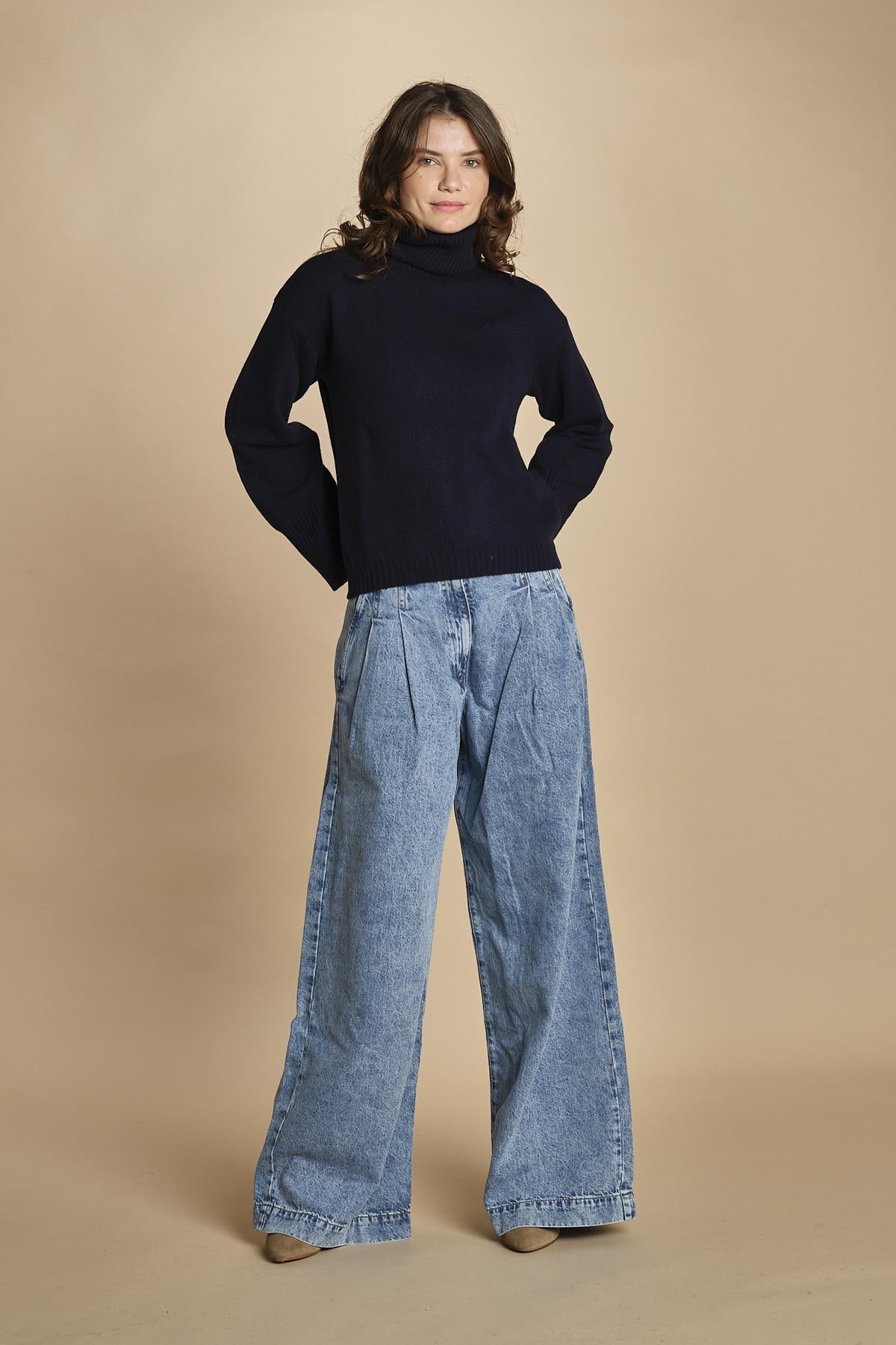 denim con pinces POPS STONE BLU bellerose 