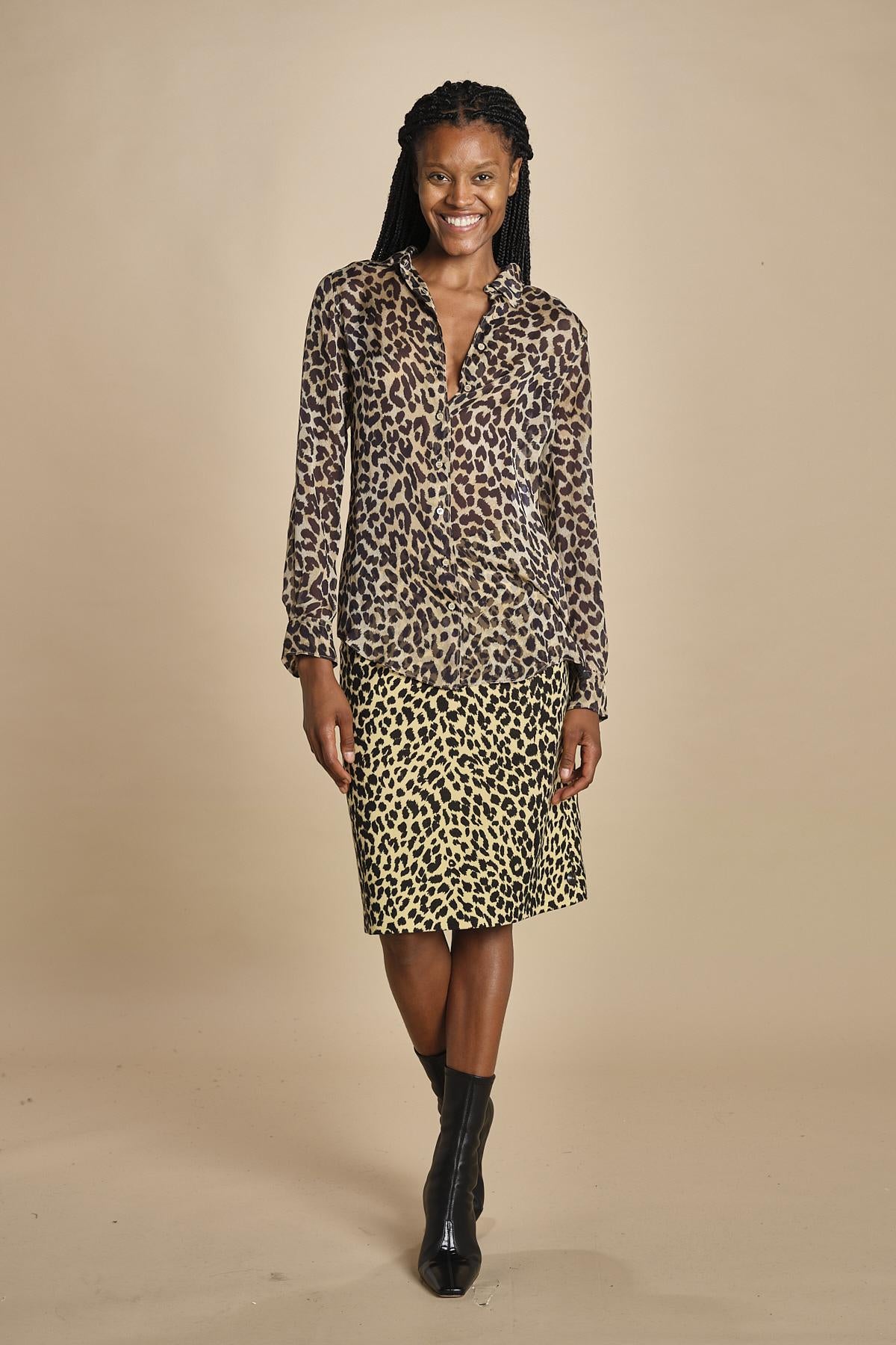 camicia di seta maculata 5440 12111 aspesi 
