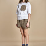 in cotone con tasca in montone TOM T-SHIRT MJD148PAT2977 J0248 WHITE jejia 