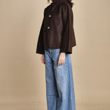 giaccone double con cappuccio KOVE CHOCOLAT ba&sh 