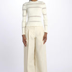 Maglia DEVON m/l inserto pizzo 020 CREAM sea ny 
