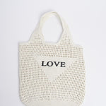 Borsa LOVE uncinetto C35099 OFFWHITE mele 