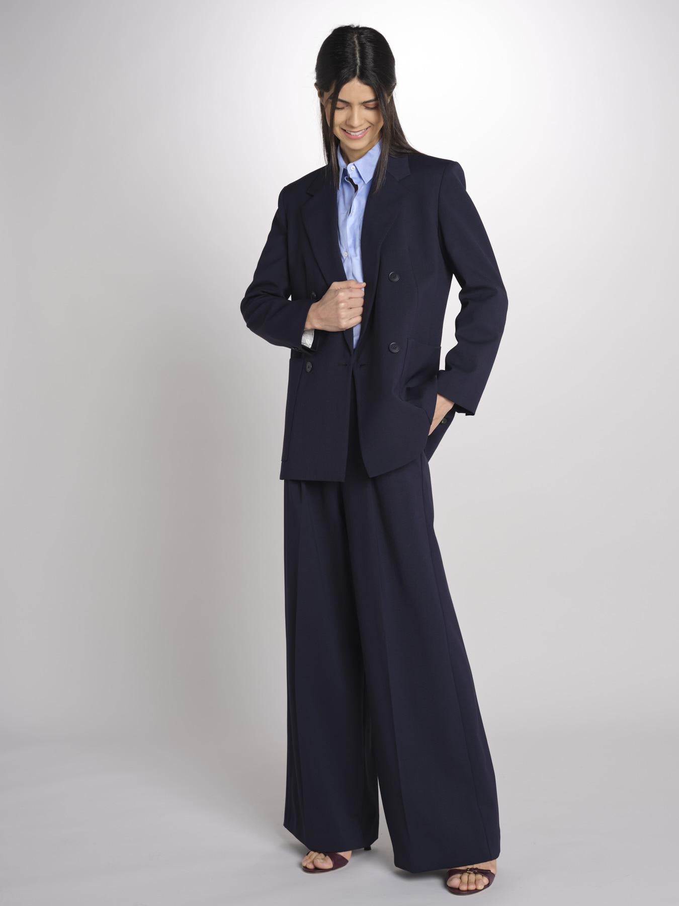 Blazer doppiopetto strutturato dalla linea allungata VELOCE 2615041081600 001 BLU weekend maxmara 