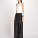 pantalone in mussola con elastico DORA 3119 T0161 BLACK T0002 the latest 