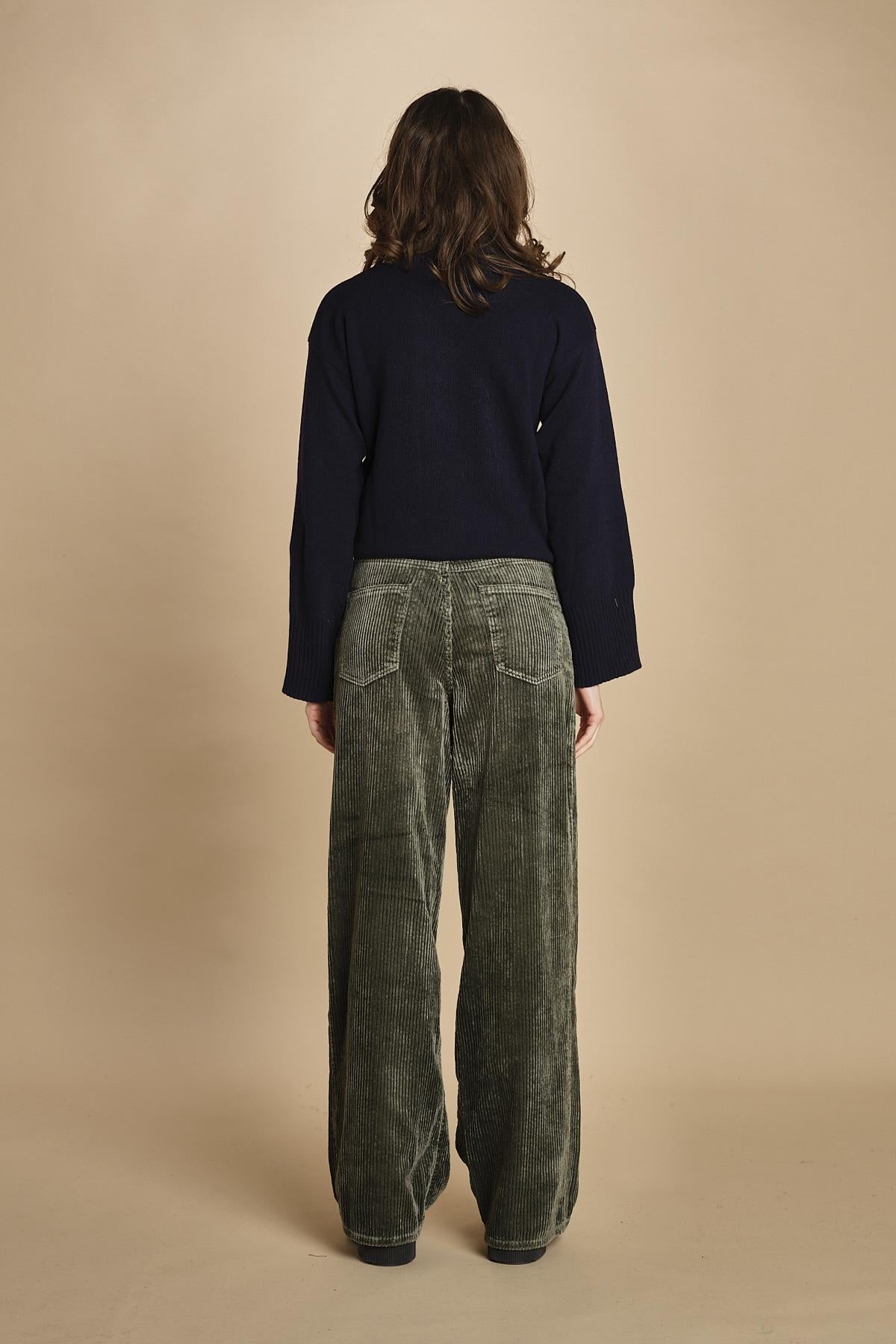pantalone in velluto PARTHE52 SAGE bellerose 