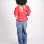 camicia m/l scollo con cuori 344593 RED L0028 farm rio 