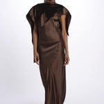 Abito lungo RENATE raso 5451187 TOFFEE herskind 