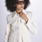 giacca quattro tasche TAMARA 25S4JAC20 ECRU destree 