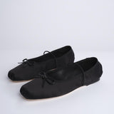 MIGNON ballerina in raso con punta quadrata F846SE1 BLK studio AMELIA 
