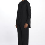 Camicia collo guru con apertura davanti BEAM1600 DARKEST NAVY studio nicholson 