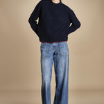 maglia girocollo over CLAUDIA GIROCOLLO BLUNAVY_ROSSO tenne' 