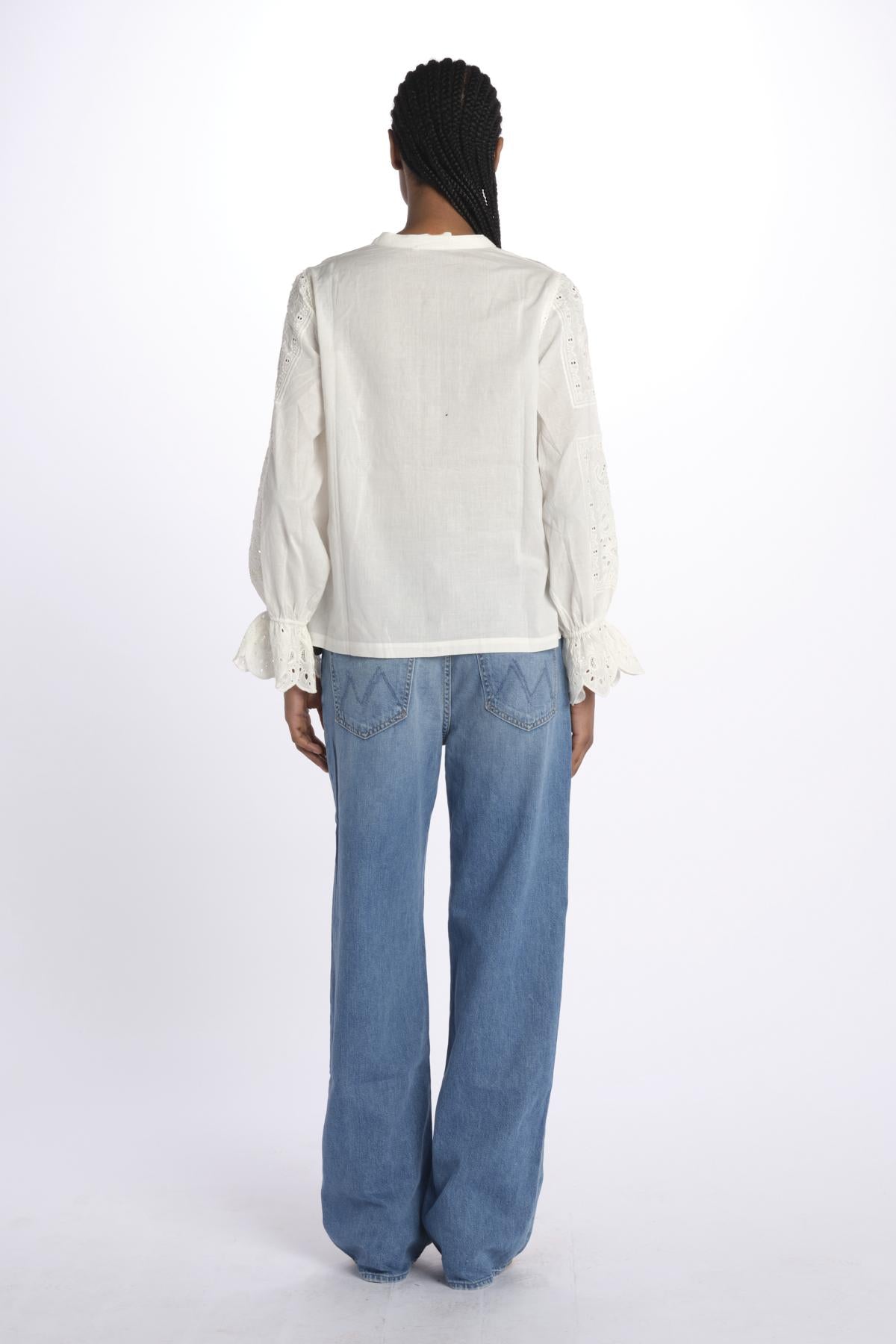 Camicia ricamata SORAYA ECRU ba&sh 