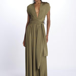 ALLUIM DRESS abito lungo ALLIUM OLIVE nash 