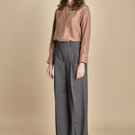 pantalone con pinces tela lana ADELFI 2525136072600 GRIGIO weekend maxmara 