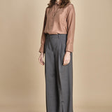 pantalone con pinces tela lana ADELFI 2525136072600 GRIGIO weekend maxmara 