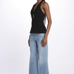 Top ALUSIA scollato double OND24TO031 BLACK misha 
