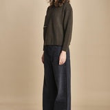 maglia girocollo con zip CESNIK KAKI ba&sh 