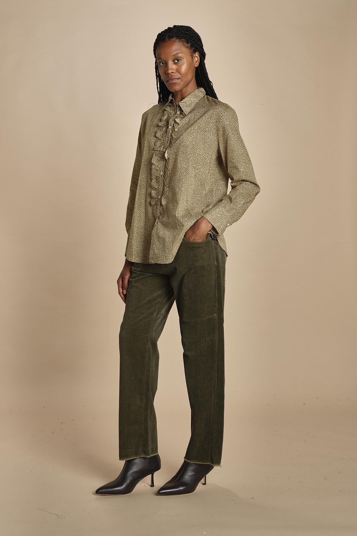 Camicia con rouches e micropois GEMMA P28D0GEMMA-T4732 S669 massimo alba 