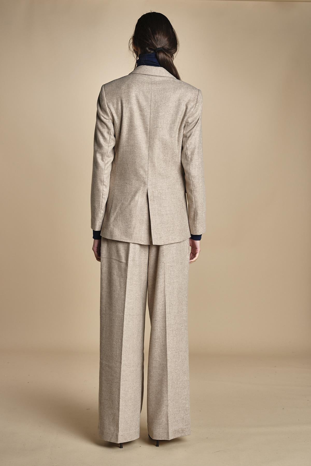 doppiopetto flanella di lana ZINA BEIGE true avenue 