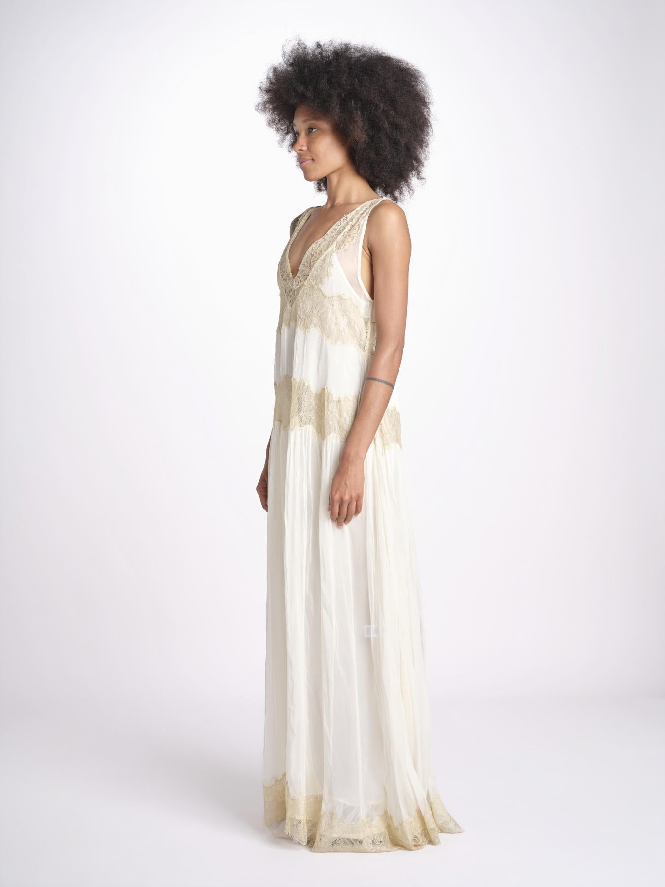 abito lungo con pizzo DOMENICA IVORY mes demoiselles 