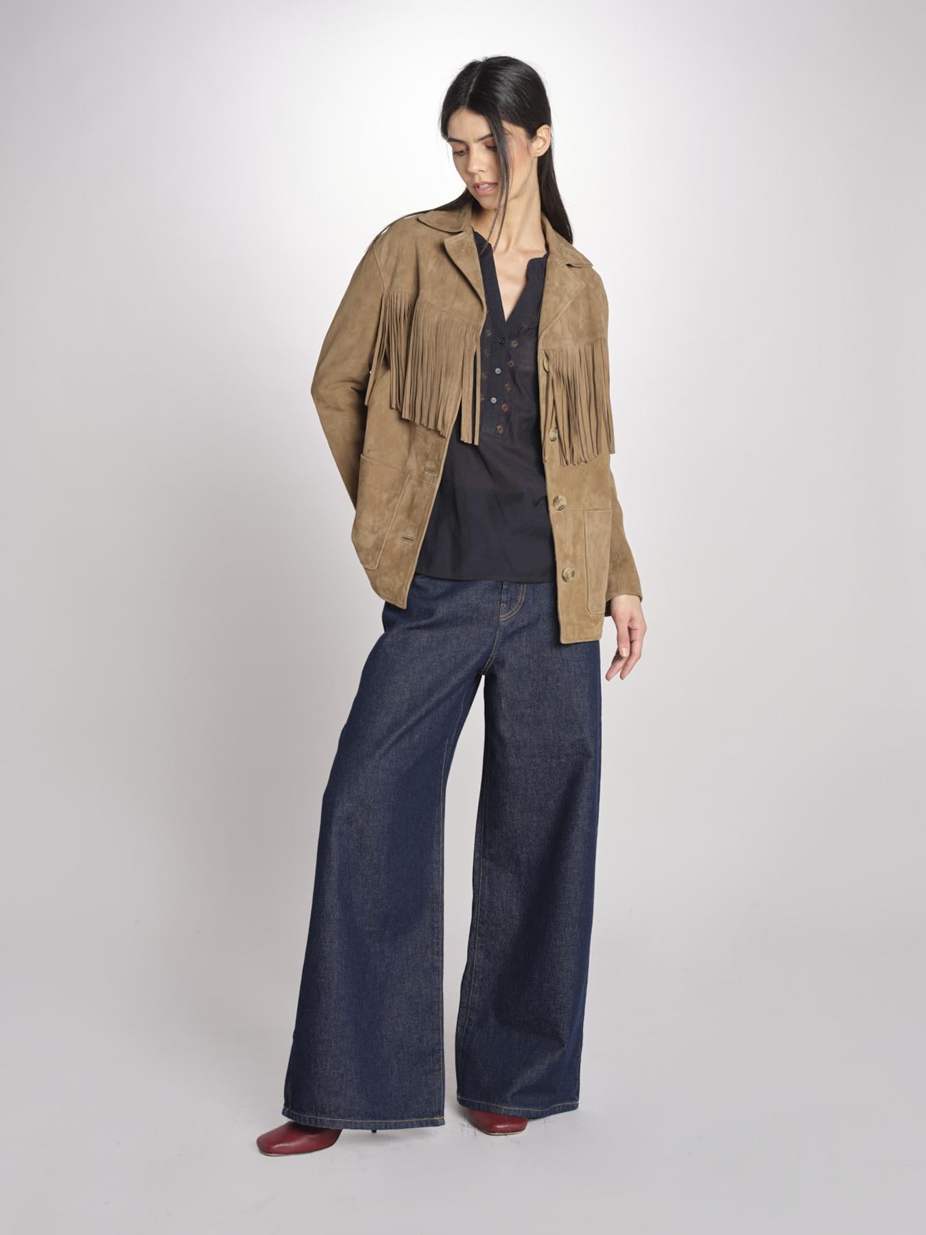 Camicia con nervature NIPOA 2HVA27-V09117 NOIR vanessa bruno 