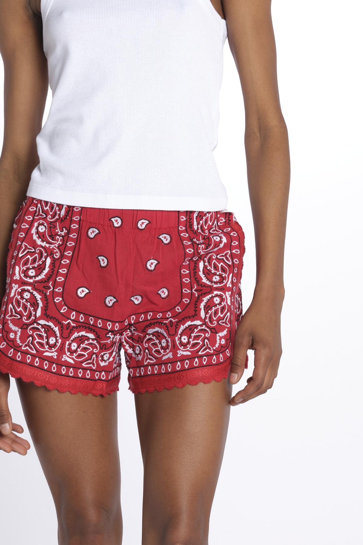 BANDADA SHORT con passamaneria BANDANA SHORT RED orsina 
