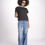 t-shirt girocollo con ali strass JWTS01669 NOIR 001 zadig & voltaire 