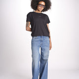 t-shirt girocollo con ali strass JWTS01669 NOIR 001 zadig & voltaire 