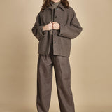 giaccone in lana cotta. MAN1509 GRI2224W soeur 