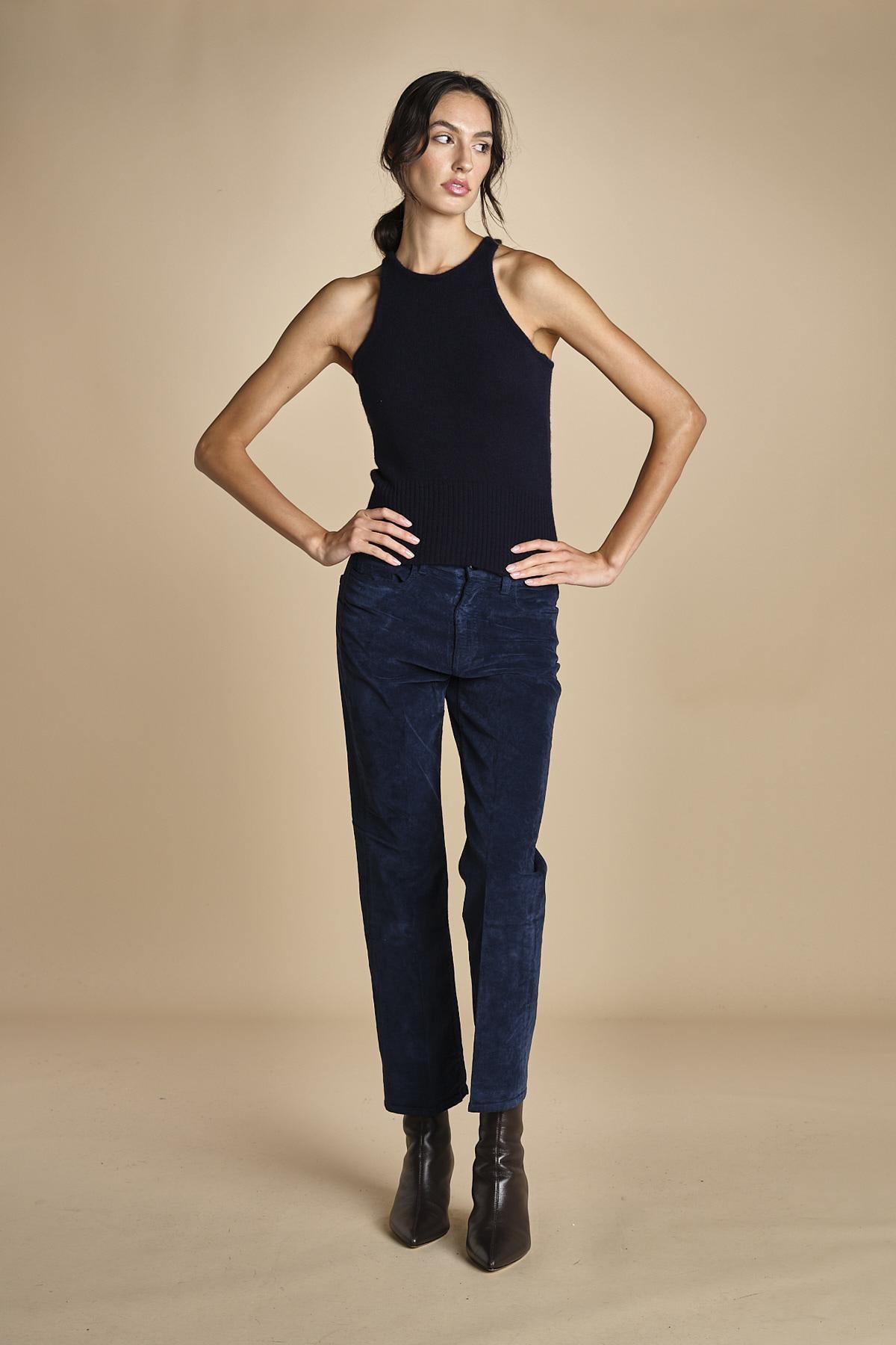 denim skinny cropped LINDY NAVYBLU true avenue 