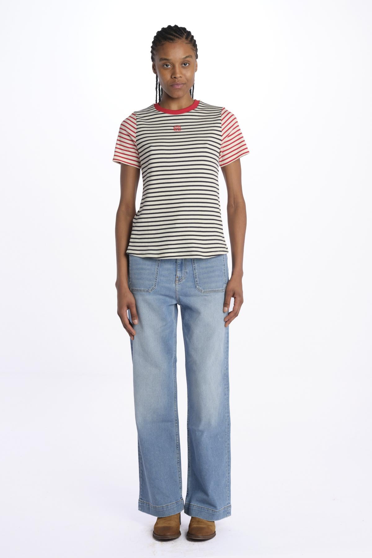 PAUL righe bicolore 14Y037CO185 NAVY ines de la fressange 