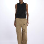 Top nero popeline con nodo G101 0132 9000NERO n21 