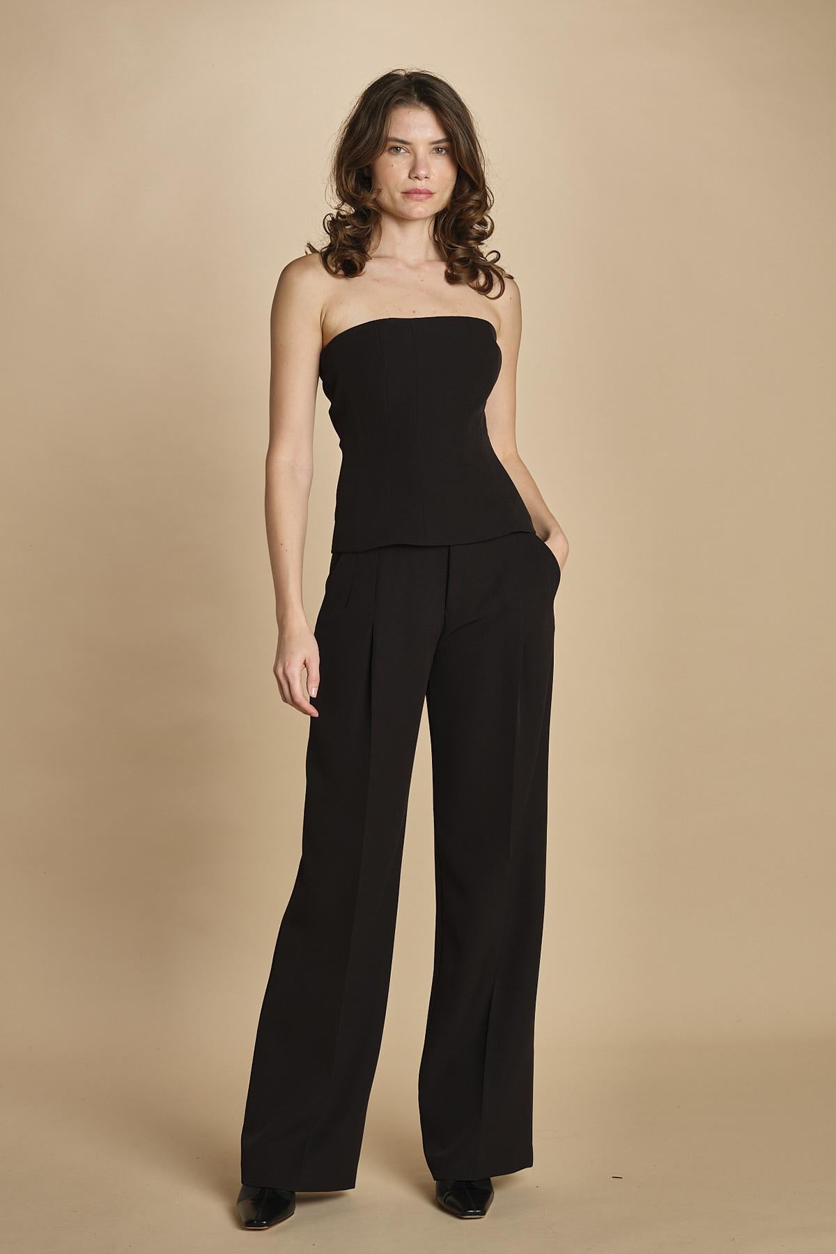top bustier in cady 31351-313 NERO 29 federica tosi 
