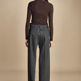 pantalone con elastico in punto milano PENSIL GREYPM true avenue 