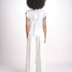 camicia con plastron e stelline NAVY 747302 WHITE mabe 