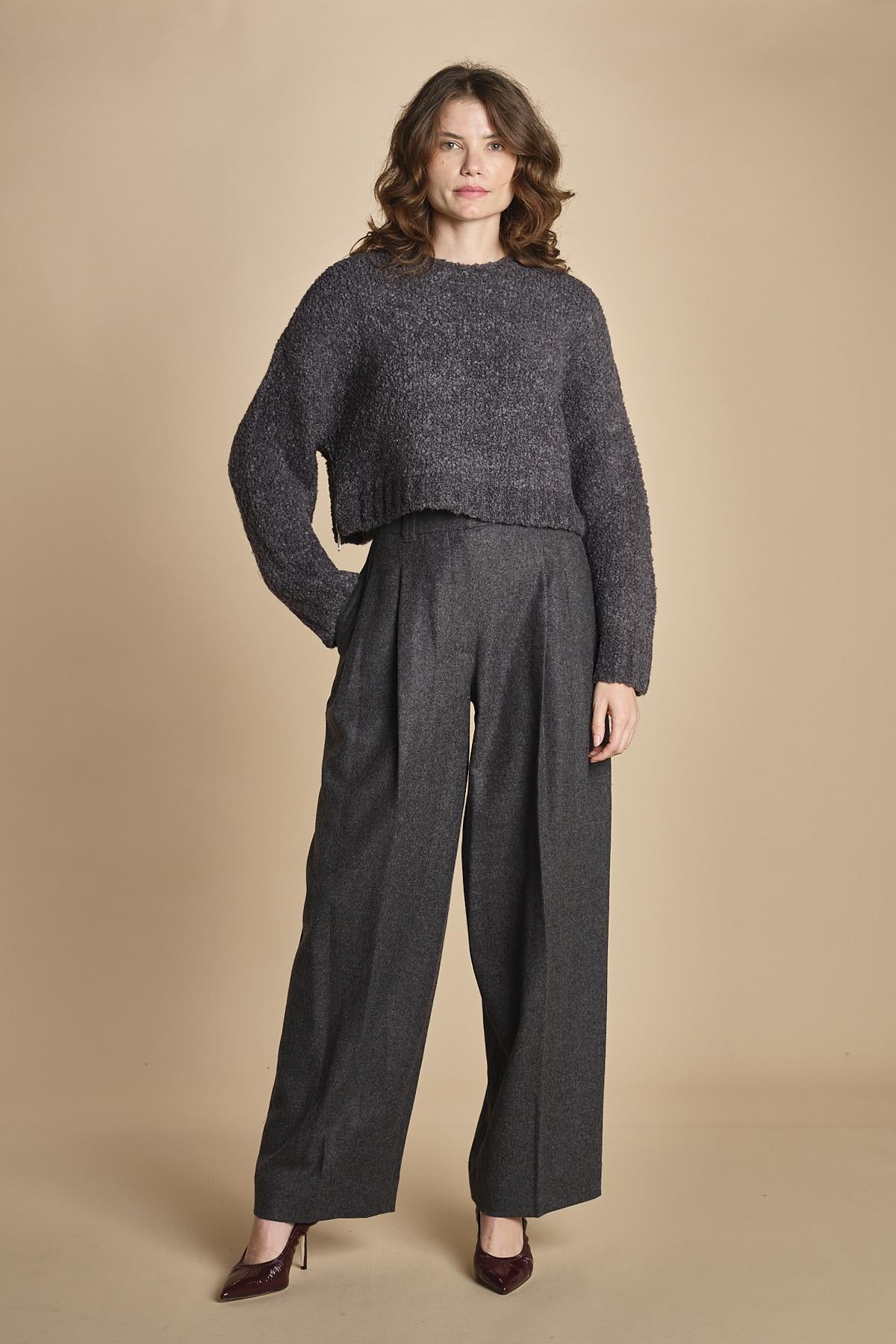 maglia bouclé LS CREWNECK  70481TFB CARCOLAT MELANGE CH035 phillip lim 