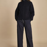 maglia a coste con la zip SANDOS DARKEST NAVY studio nicholson 
