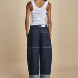 denim over CURVEDWIDE LEG  515324LID D402 DARK INDIGO phillip lim 