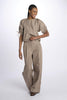 Pantalone HIGH WAIST pences con risvolto