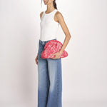 clutch in spugna dipinta a mano PM-25E18-R R 05 RED le daf 